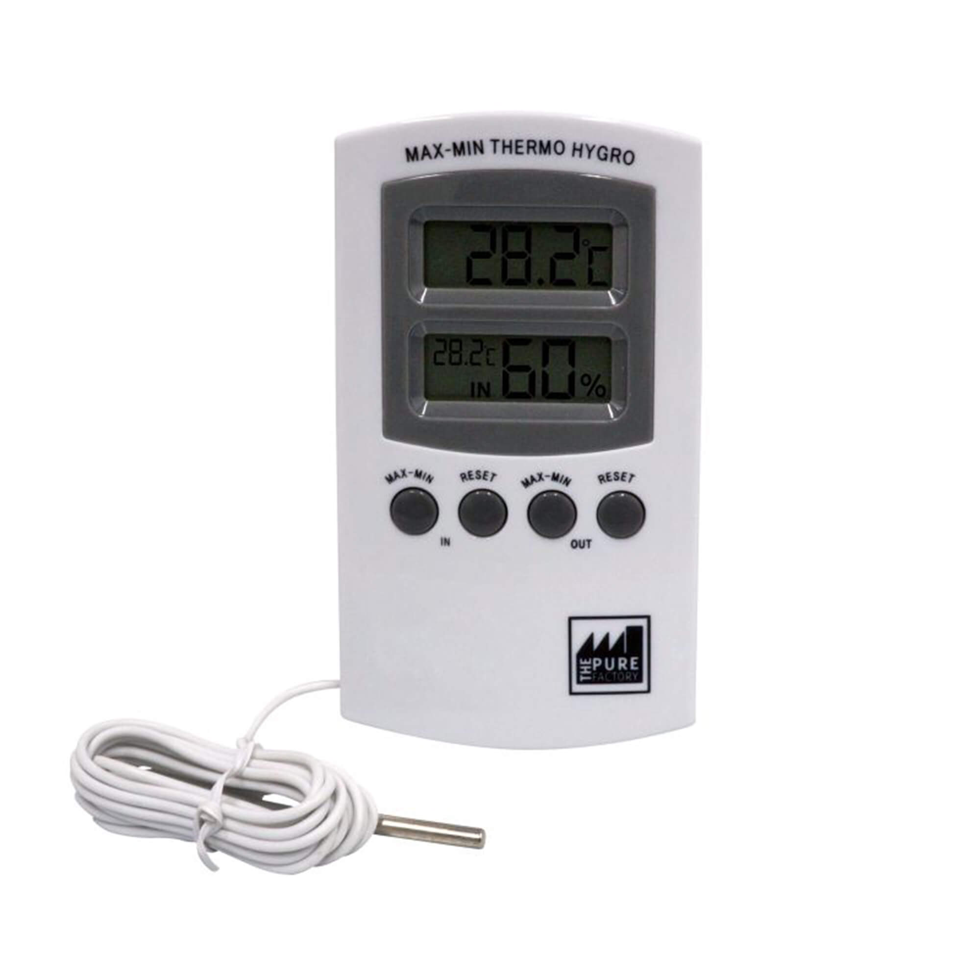 Termohigrometro c/ sonda Pure Factory DTH-16