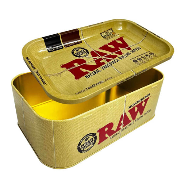 Caixa Metálica RAW Munchies Box c/ Tabuleiro